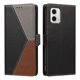 thumbnail image 4 of Cartera Plegable para Motorola Moto G73, PU Tricolor con Ranuras, Negro, 4 of 6