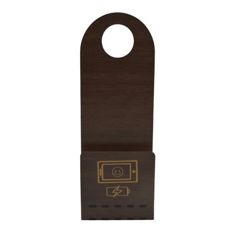 Importclick - Soporte Celular Colgante Ecológico Madera Café