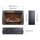 thumbnail image 3 of 60 Inch Electric Fireplace Entertainment Center With Door Sensor-Jasmine white color, 3 of 3
