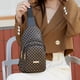 thumbnail image 5 of Riñonera Cruzada Para Mujer, Mochila Bandolera Pequeña Con Cinturón, Mochila Bandolera A Cuadros., 5 of 6