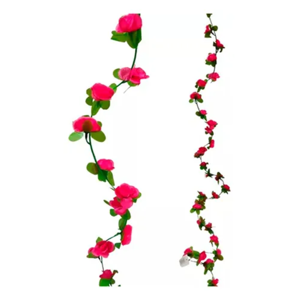 Genérico - Rosas Artificiales Guirnalda Pack 2 Uds Colgar