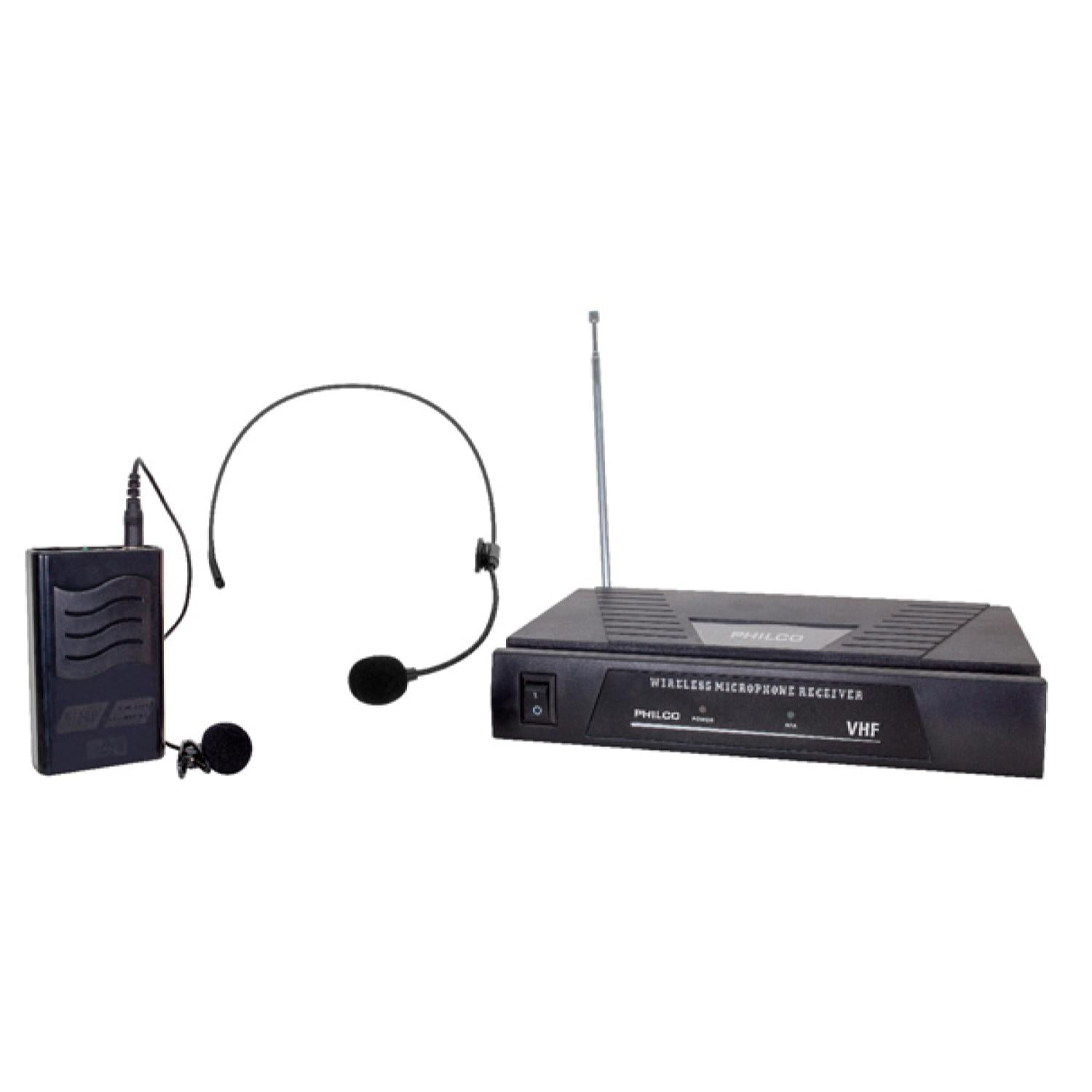 Philco - Kit De Microfono Inalambrico Vhf 2 En 1 Cintillo Y Solapa