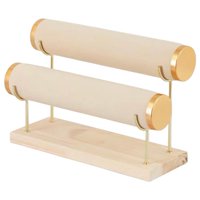 Ioensy - Soporte De Exhibición De Pulsera De 2 Capas Para Brazalete, Reloj, Joyería, Sala De Estar, Blanco