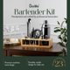 thumbnail image 2 of Kit Bartender Barillio de acero inoxidable negro, 23 unidades, con soporte, 2 of 6