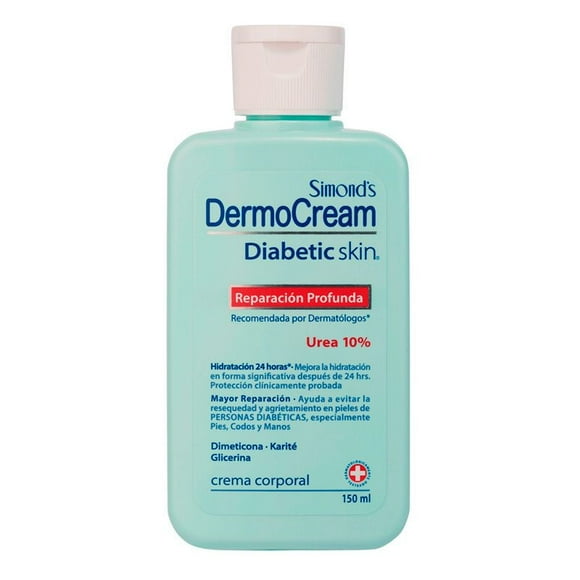 Crema Corporal Dermocream Diabetic Skin reparacion profunda urea 10%, 150 ml