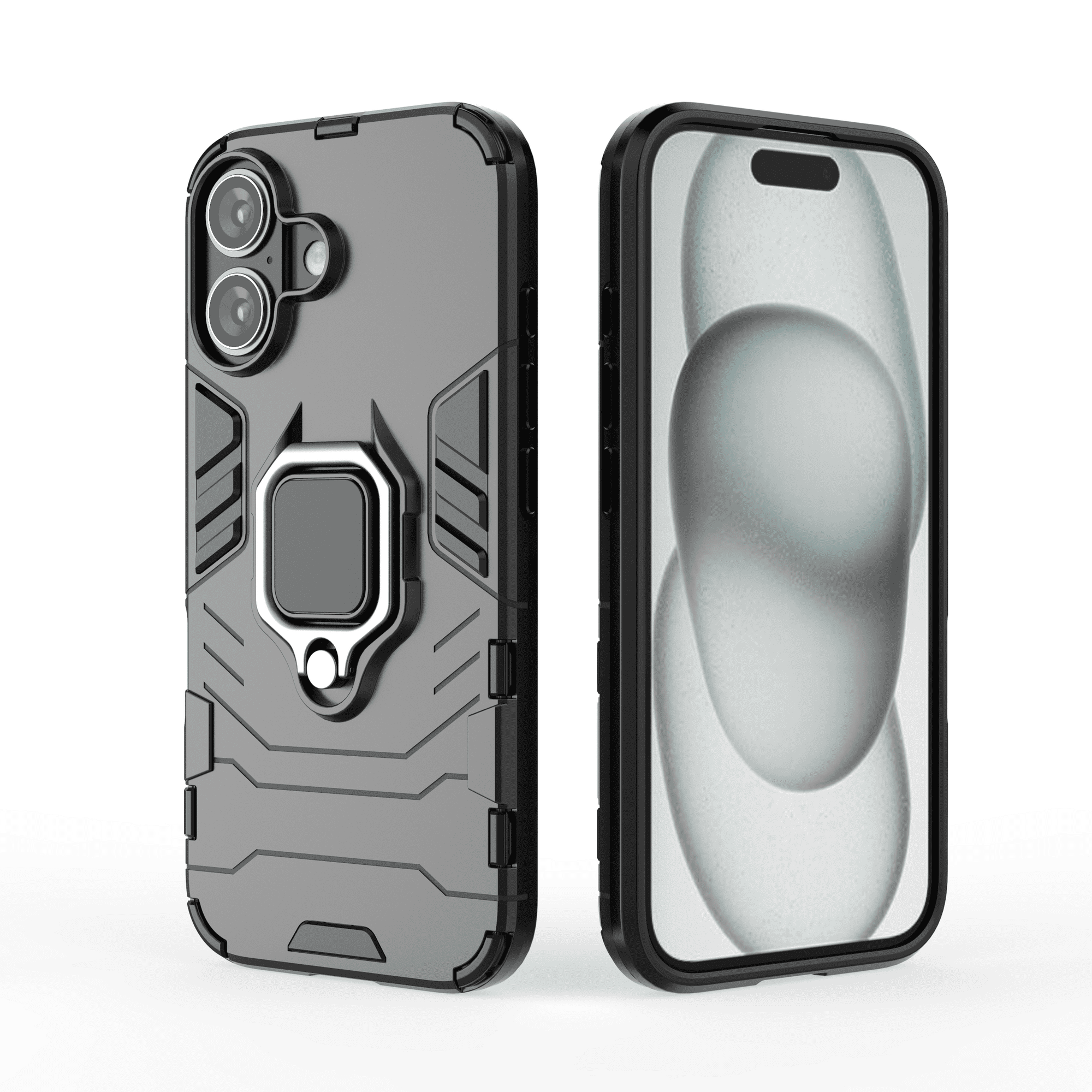 Foxdock Funda Antigolpes Para Iphone 16 – Protección Total Con Soporte Y Diseño Robusto