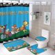thumbnail image 1 of Los osos montañeses-theme 4-Piece Shower Curtain Set with Rugs, Waterproof Bathroom Decor Set Includes Bath Mat, U-Shaped Rug, Toilet Lid Cover and Curtain with Hooks, 1 of 6