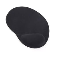 Ultra - Mousepad Redondo Apoya Muñeca Con Gel Negro