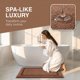 thumbnail image 4 of REGALWOVEN Alfombra de Baño de Lujo Ultra Suave y Peluda, Súper Absorbente y Antideslizante, Lavable a Máquina, Rosa Oscuro 24" x 17", 4 of 6