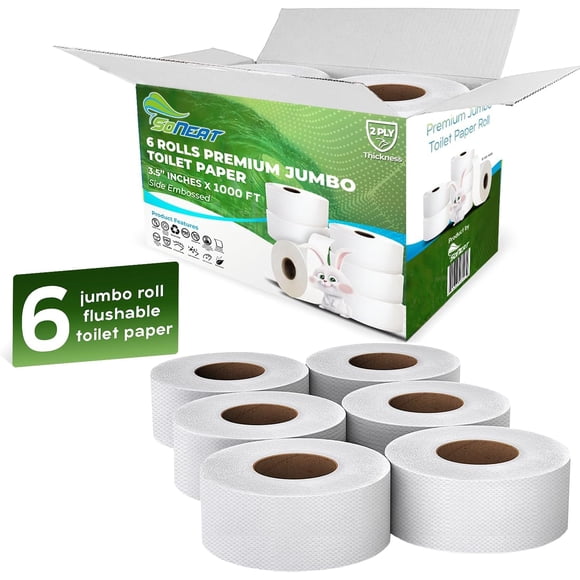 Rollos de papel higiénico Jumbo SonEat de 2 capas y 1000 m para dispensador