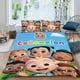 thumbnail image 2 of Cocomelon Conjunto de sábanas temático, trío de piezas, cómodo y amigable con la piel, diseño único, regalo de decoración para el hogar para familiares, amigos y fans,173X218cm, 2 of 6