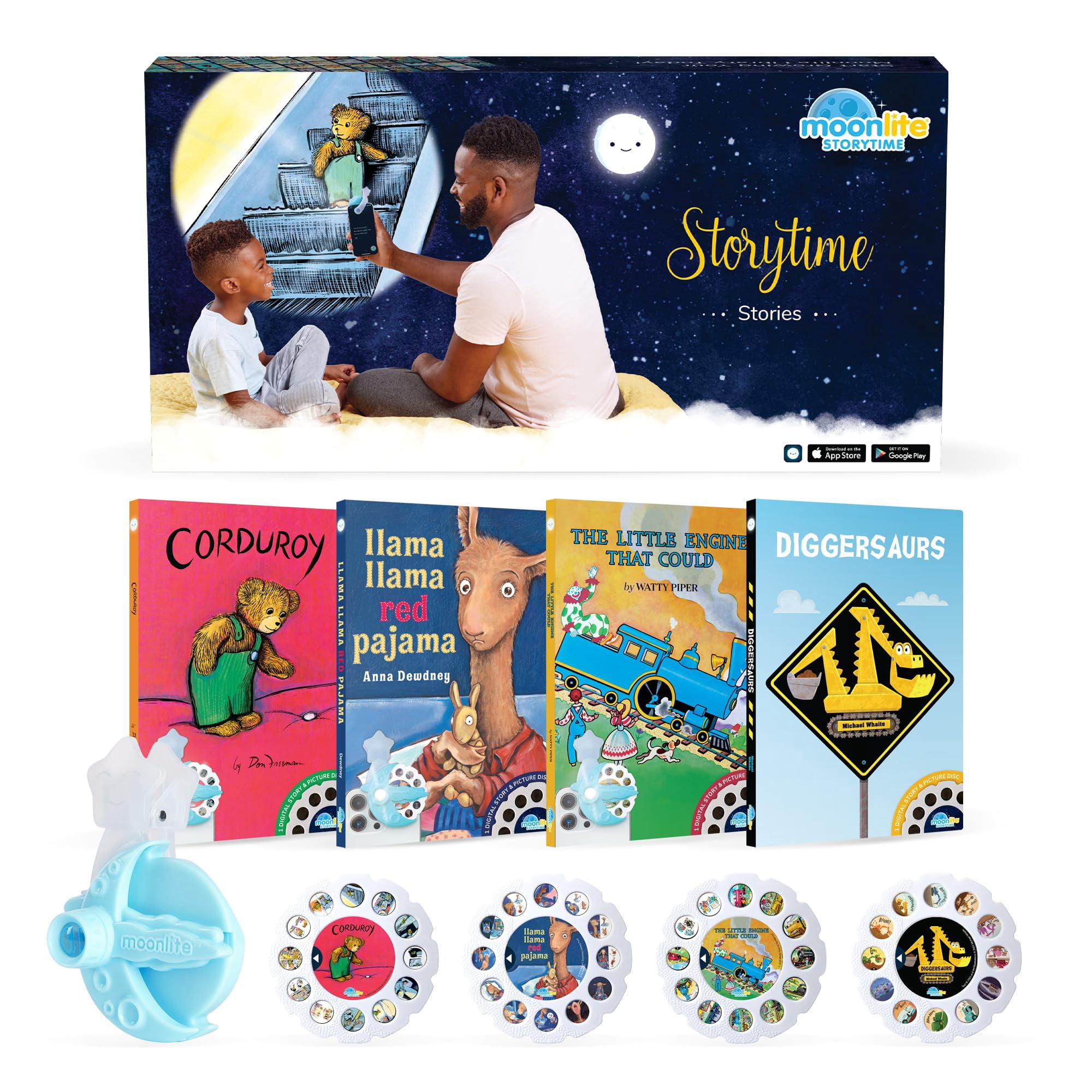 Miniproyector Storytime Moonlite Con 4 Historias Clásicas