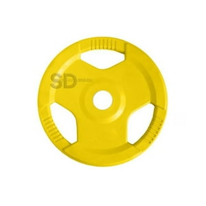 Sdmed - Disco Engomado 3 Agarres Olimpico 15 Kg