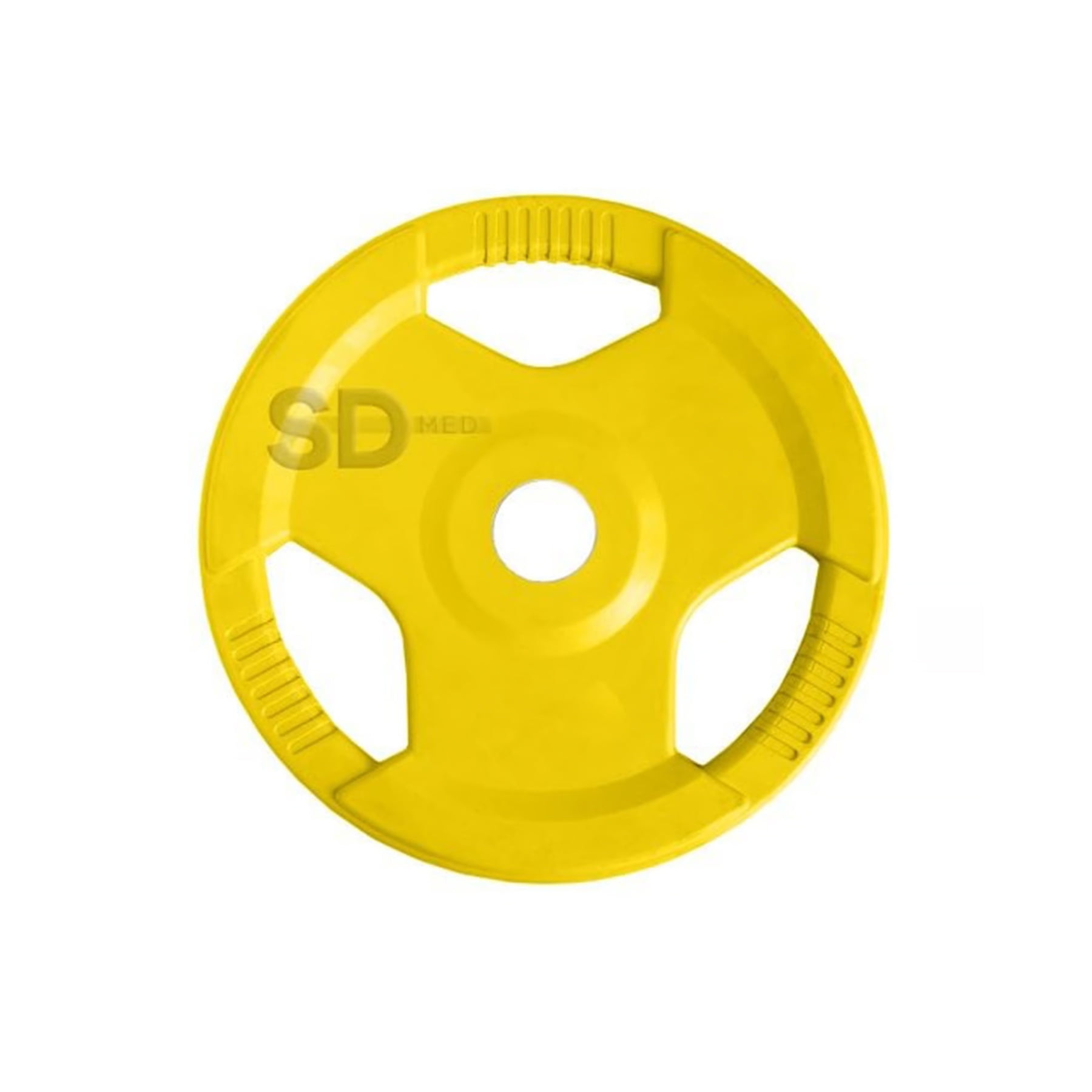 Sdmed - Disco Engomado 3 Agarres Olimpico 15 Kg