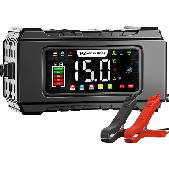 PZ.P Cargador inteligente de batería de 15 A, 12 V/24 V, con mantenedor