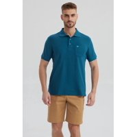 Fashionspark - Polera Hombre Piqué Básica Lisa Petróleo - V