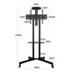 thumbnail image 2 of Rack Soporte Con Ruedas Stand De Tv Móvil 32 A 70 Negro, 2 of 2