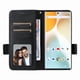 thumbnail image 3 of Funda Cartera para BLU Bold K50 Tapa Flip con Ranuras y Soporte Negro, 3 of 5