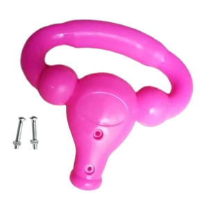 Magideal - Barra De Reposabrazos Con Mango De Empuje Para Triciclos, Con Tornillos, Ajuste Portátil Práctico, Tubos De Mango De 0,87 Pulgadas De Diámetro, Mango Rosa