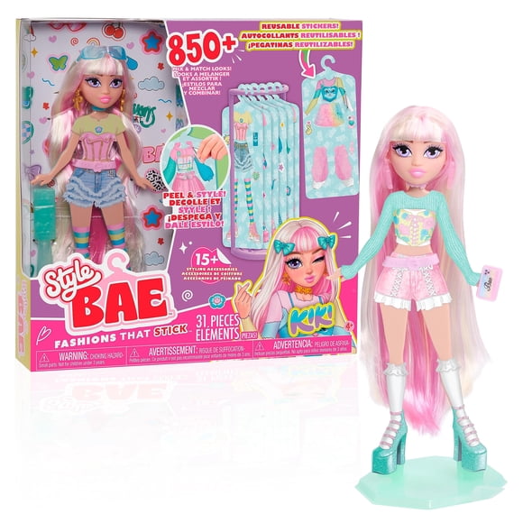 Muñeca moderna Just Play Style Bae Kiki de 25 cm con 31 piezas