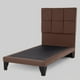 thumbnail image 5 of Cama Europea Valencia P + Respaldo Atenas 1 PL Felpa Chocolate, 5 of 6