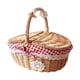 thumbnail image 1 of Cesta De Mimbre Para Picnic, Cesta De Almacenamiento De Ratán Para Servir, Para Acampar, Al Aire Libre, Pan, Mediana, Roja, 1 of 5