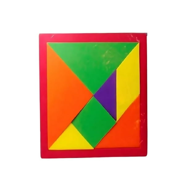 Tangram De Madera Con Piezas 20X20 cm Juego Didáctico Entretención PB-C1