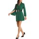 thumbnail image 4 of INSPIRE CHIC Vestidos de Trabajo para Mujeres con Mangas Abertas, Cinturón y Vestido Blazer Cruzado de Doble Botonadura XL Verde, 4 of 5