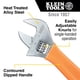 thumbnail image 2 of Llave ajustable Klein Tools O5076 forjada con precisión 3,8 cm, 2 of 9