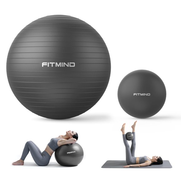 Set de Pelotas de Yoga FITMIND 75 cm y 25 cm Negro
