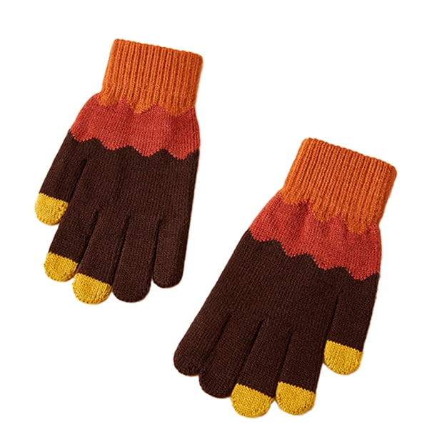 Guantes mágicos de lana de invierno para mujer con pantalla táctil y forro polar cálido para clima frío.
