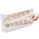 thumbnail image 1 of Huevera, huevera para refrigerador, huevera con ruedas automáticas, bandeja para huevera con ruedas automáticas, organizador de gran capacidad para el refrigerador., 1 of 7