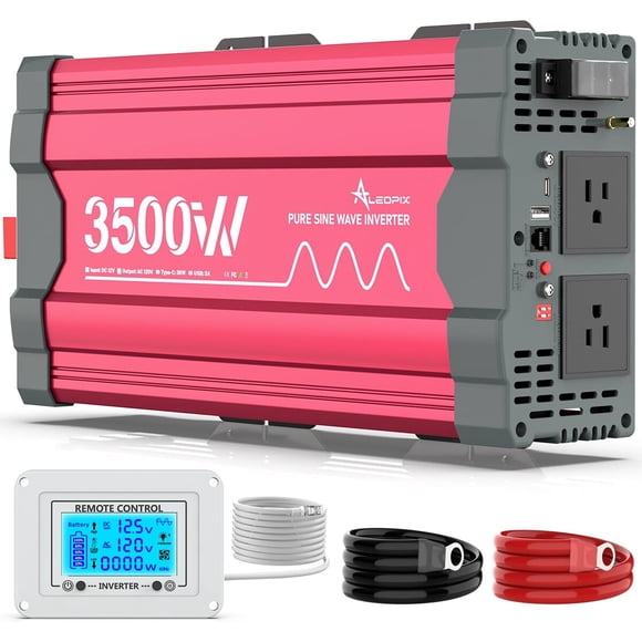 Inversor ALEOPIX 3500W Onda Pura 12V a 110V LCD
