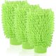 thumbnail image 1 of 3 Pack Chenille Microfiber Car Wash Mitt, 7 x 9.6, Green, 1 of 3