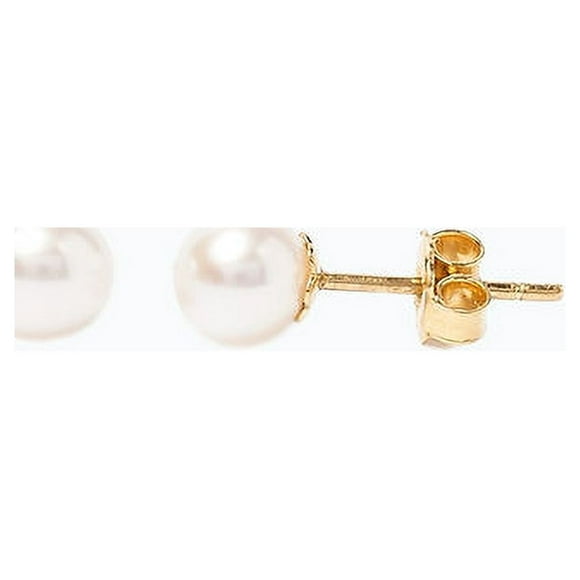 Aros Mujer Oro Amarillo 18 kts Perla Cultivada Blanca 6mm