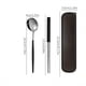 thumbnail image 1 of Upgrade Your Outdoor Dining Experience with our 3/4pcs Stainless Steel Portuguese Tableware Set - Perfect for Students! Includes Wiping Spoon and Chopsticks for Healthy Care. Fast Delivery Guaranteed!, 1 of 5