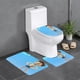 thumbnail image 1 of Luca Juego de 3 alfombras de baño de coral fleece: tapete de baño + alfombra de inodoro en forma de U + funda de tapa de inodoro en forma de O, 1 of 6