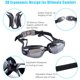 thumbnail image 4 of Gafas de natación antivaho, antifugas, para interiores y exteriores, con protección UV y lentes transparentes espejadas para adultos, mujeres, hombres y jóvenes., 4 of 8