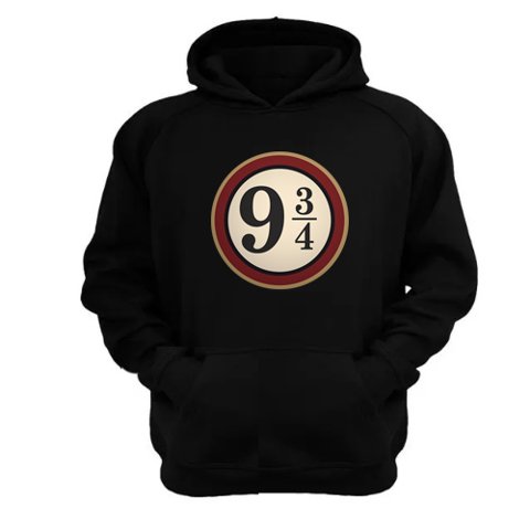 Genérico - Polerón Canguro 9 3/4 Negro Talla S Unisex