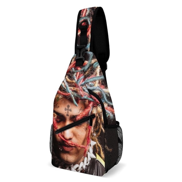 Lil Pump Riñonera Bandolera con Estampado Integral para Hombres y Mujeres, Bolso Cruzado Gráfico de Tendencia, Mochila de Hombro Streetwear para Ciclismo y Deportes, Riñonera Versátil Casual