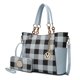 thumbnail image 1 of Bolso de mano MKF Collection Mariely de piel vegana azul claro, 1 of 8