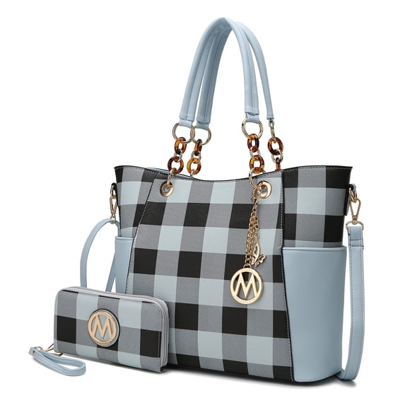 Bolso de mano MKF Collection Mariely de piel vegana azul claro