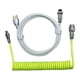 thumbnail image 1 of Cable En Espiral USB A Tipo C Línea Tipo C Teclado Mecánico Verde Blanco, 1 of 4