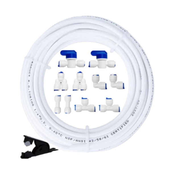 Kit De Línea De Agua Para Refrigerador, Máquina De Hielo, Kit De Conector De Tubo De Agua Portátil De PE