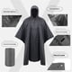 thumbnail image 2 of Poncho de lluvia para adultos con capucha, Ponchos para adultos para acampar, senderismo, viajes, al aire libre, con capucha Ponchos para equipo de acampamiento de uso múltiple, 2 of 3