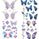 thumbnail image 1 of Butterfly Wings Shiny Tattoo Sticker Waterproof Body Art Fake Tattoo Women Makeup Dance Music Festival Sticker, 1 of 2