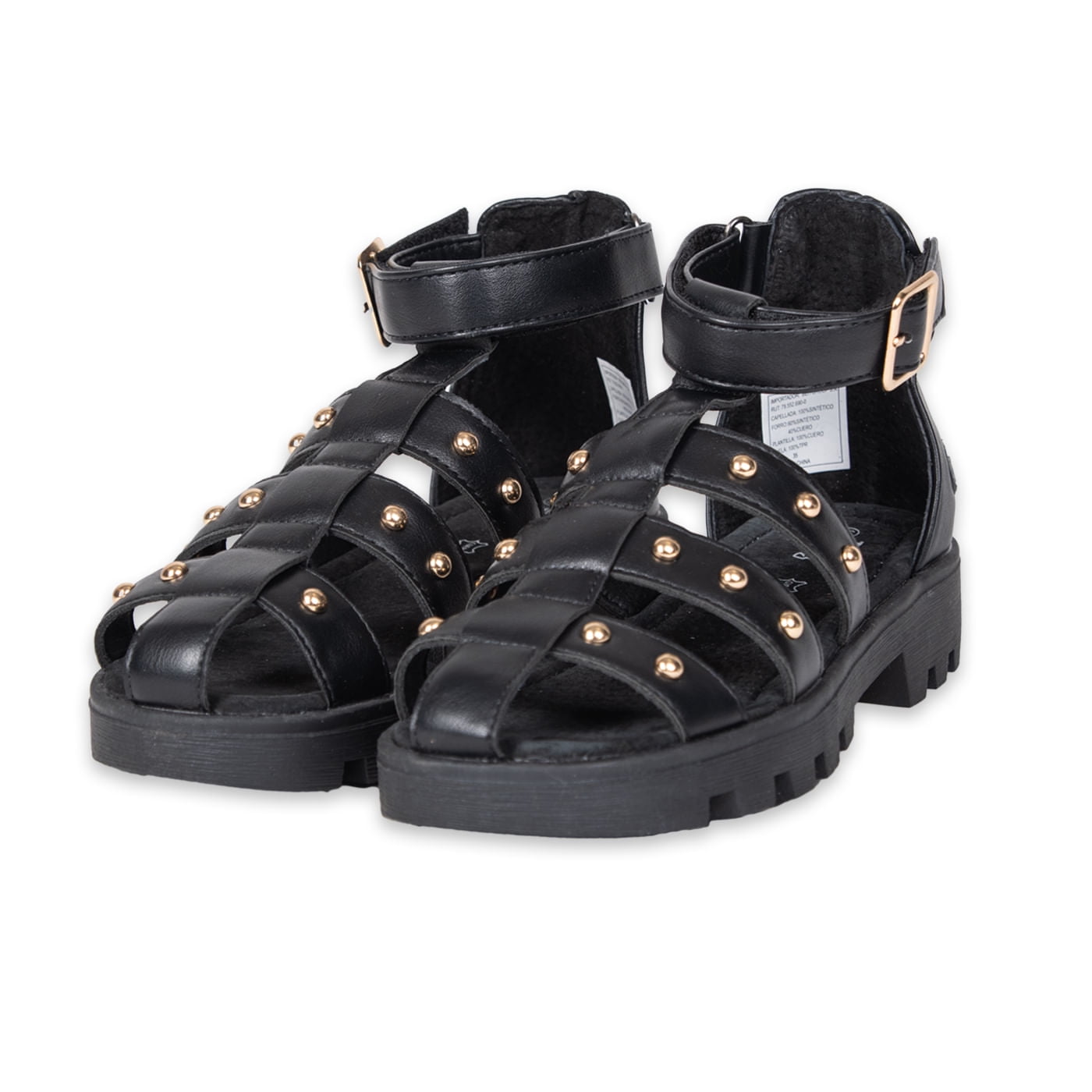 Sandalias Niña Negro Pillin