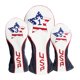 thumbnail image 5 of 3 Piezas Impermeable PU Golf Head Cover Bordado Driver Fairway Protector, 5 of 5