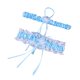 thumbnail image 5 of Liga De Boda De Encaje Para Novia Conjunto De Liga De Pierna Pajarita Para Mujer Azul Cielo, 5 of 5