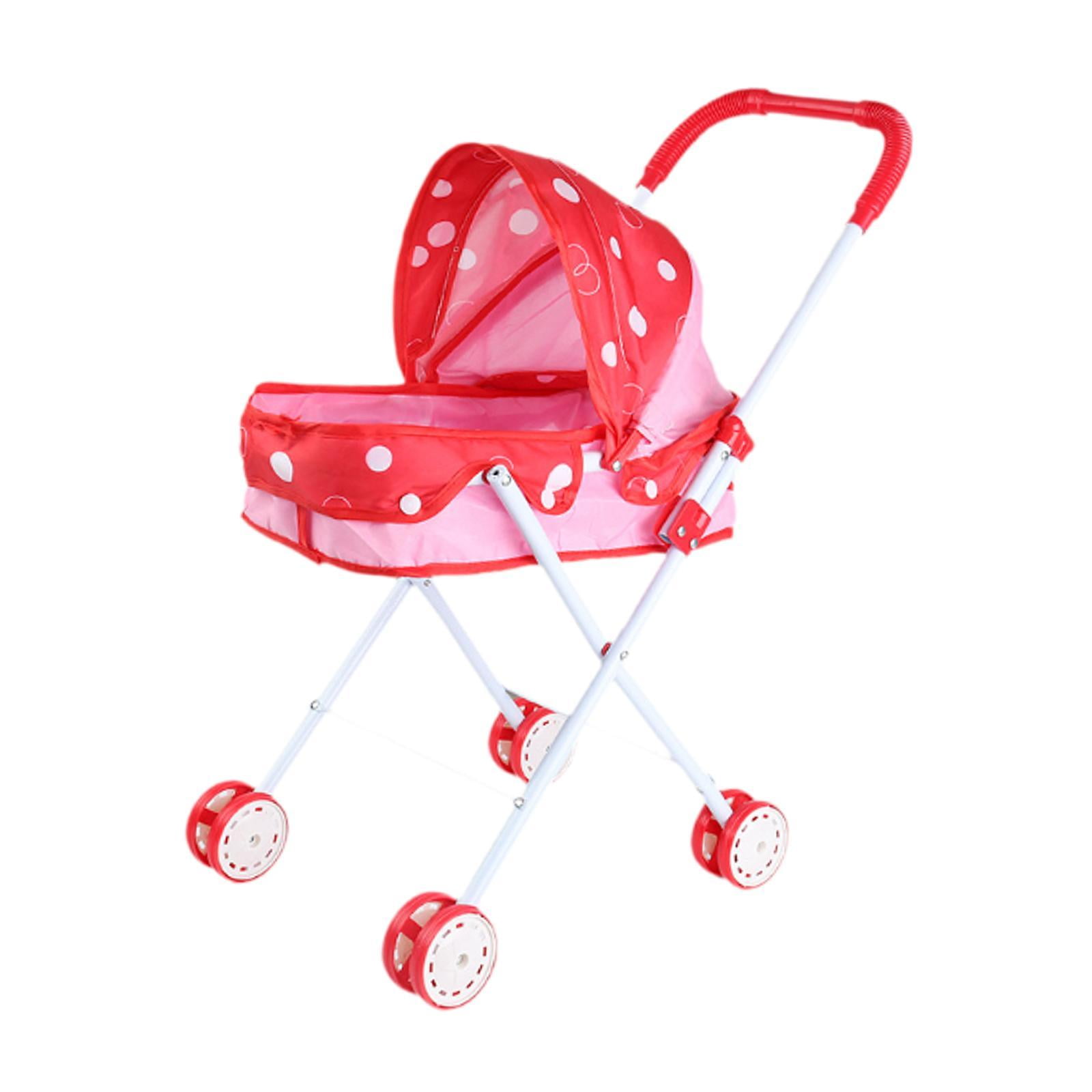 Magideal - Cochecito De Bebé, Muñeca, Mini Cochecito De Bebé, Educativo, Plegable, Regalo De Cumpleaños, Cochecito De Simulación, Juguete Interactivo Para Bebés